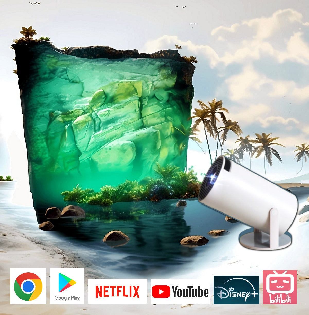 Portable LED Wi-Fi Projector
