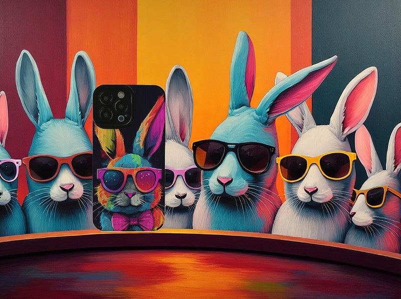 Vibrant Rabbit iPhone Case