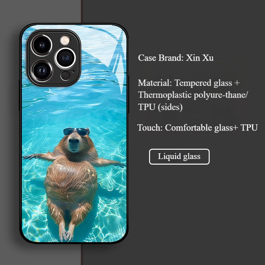 Sunbathing Capybara iPhone Case
