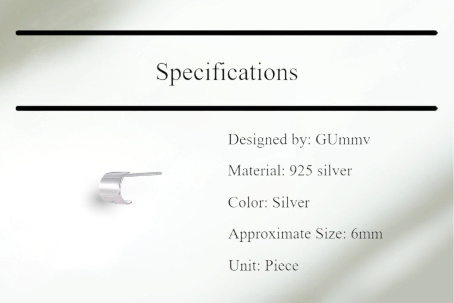 Silver Ear Cuff