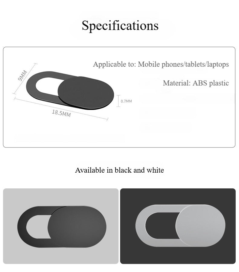 Camera Privacy Cover Switch for phones, tablets and laptops